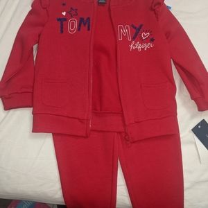 Tommy Hilfiger little girl sweat suit